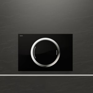 MEPA Zero Betätigungsplatte 421860 Glas schwarz, für teileingelassene Montage