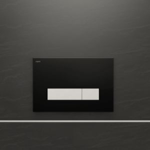 MEPA Orbit Betätigungsplatte 421864 brillant schwarz, 2-Mengenspülung