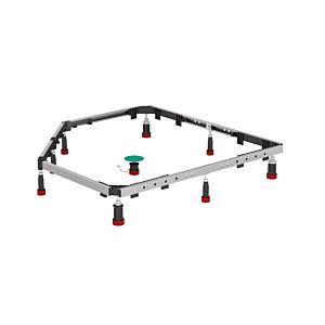 Mepa Montagerahmen SF 5-Eck / Viertelkreis 150185 für superflache Stahl-/Acrylduschwannen