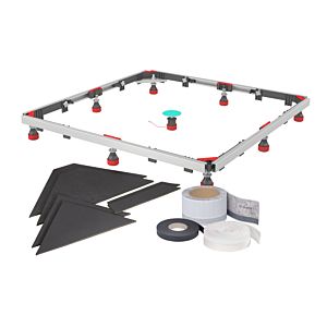 MEPA Duschwannen Set Montagerahmen SF 3S+ 182123 mit ADS, für Stahlduschwannen, rechteckig