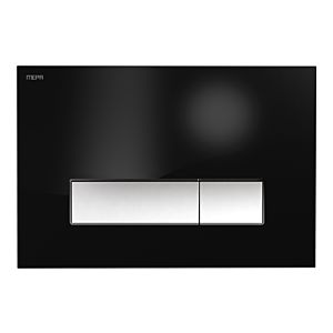 MEPA actuator plate MEPAorbit black matt, 2-flush, for concealed cistern