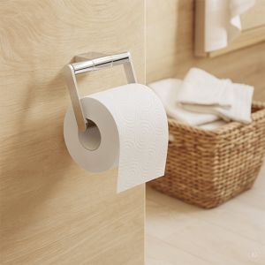 Porte-papier toilette AquaCraft 200 20010000-00 sans couvercle, chromé