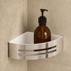 AquaCraft 400 corner shower basket 40000100-00 insert white removable, chrome