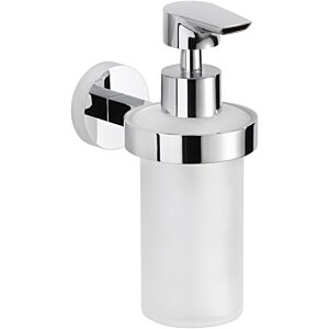 nwb Seifenspender  satiniertes Glas, Ø 75mm, chrom