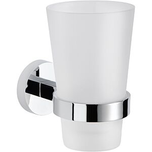 nwb Glashalter mit satinierten Glas, Ø 78mm, chrom