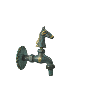 AquaCraft Nostalgie Auslaufventil Pferdekopf 1001000117 Messing Gartenhahn