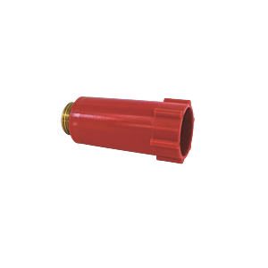 Bouchon de construction AquaCraft 1001000100 rouge avec filetage en laiton, 1/2&quot;, DIN 1988-2