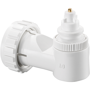 Oventrop adaptateur d&#39;angle 1.011.452 blanc, raccordement de serrage sur les deux côtés