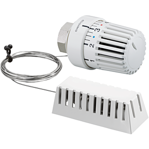 Oventrop Uni LH thermostat 1011666 7-28 degrés C, blanc, avec position zéro et capteur à distance, tube capillaire 5 m