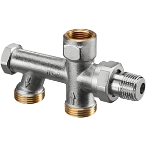 Oventrop Uno one-pipe connection piece 1013161 DN 15xG 3/4 AG, with Radiators insulating Radiators connection