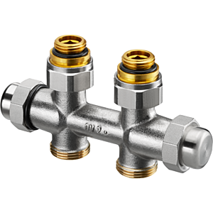 Oventrop Multiflex Verschraubung 1015873 G 1/2 AGxG 3/4 AG, Durchgang, Messing vernickelt