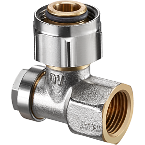 Oventrop Combi 3 locking elbow screw connection 1016567 G 3/4 ÜMxRp 2000 / 2 IG, nickel-plated brass