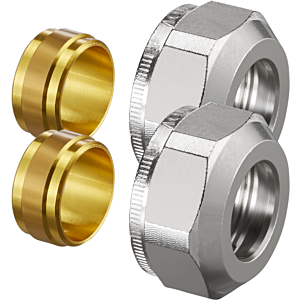 Oventrop Ofix CEP raccord à compression 1016813 15 mm, écrou-union nickelé, laiton