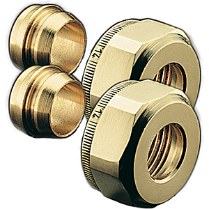 Oventrop Ofix CEP compression fitting 1016860 10mm, 2-way, nickel-plated brass, for copper pipes