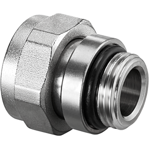Oventrop screw connection 1019372 G 3/4 ÜMxG 2000 / 2 AG, self-sealing, with O-ring, nickel-plated brass
