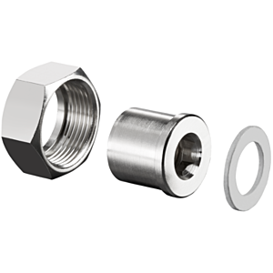 Oventrop Verschraubung 1019384 DN 15, G 1/2 IG/ÜM G 7/8 IG, flachdichtend, zur Bypassleitung