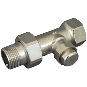 Oventrop Combi LR Radiators screw connection 1027668 DN 25, straight form, nickel-plated