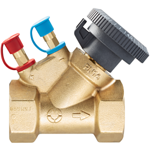 Oventrop HydroCom balancing valve 1062704 DN 15, Rp 1/2, PN 16, both sides internal thread, brass