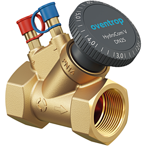 Oventrop HydroCom balancing valve 1062704 DN 15, Rp 1/2, PN 16, both sides internal thread, brass