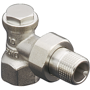 Oventrop Combi 3 Heizkörper-Verschraubung 1090361 DN 10, Eck, Rotguss/Messing vernickelt