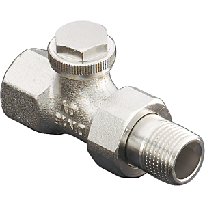 Oventrop Combi 3 Radiators screw connection 1090461 DN 10, straight, gunmetal / brass nickel-plated