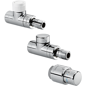 Oventrop series E Radiators connection set 1164152 DN 15, straight, chrome-plated