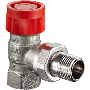 Oventrop Vanne thermostatique série AF 1180606 DN 20, d&#39;angle, préréglage fin, bronze / laiton, nickelé