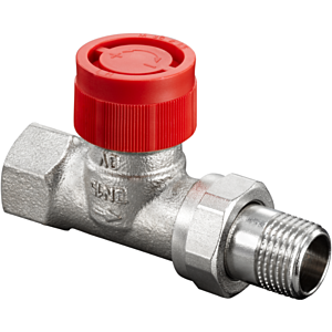Oventrop Baureihe AF Thermostatventil 1180703 DN 10, Durchgang, Feinstvoreinstellung, Rotguss/Messing, vernickelt