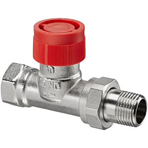 Oventrop Baureihe AF Thermostatventil 1180706 DN 20, Durchgang, Feinstvoreinstellung, Rotguss/Messing, vernickelt