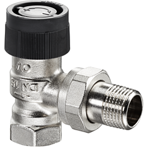 série Oventrop vanne thermostatique A 1181003 DN 10, d&#39;angle, laiton nickelé