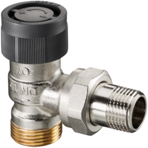 Oventrop series A thermostatic valve 1181097 DN 15, G 3/4 AGxR 2000 / 2, corner, nickel-plated brass