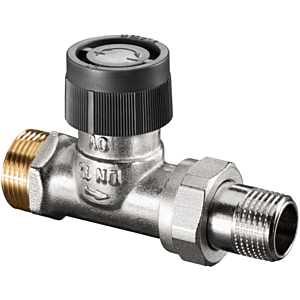 série Oventrop vanne thermostatique A 1181197 DN 15, G 3/4 AGxR 2000 / 2 AG, 2000 , laiton nickelé