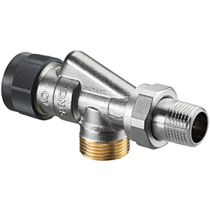 série Oventrop vanne axiale débit A 1181492 DN 15, G 3/4 AGxR 2000 / 2 AG, laiton nickelé