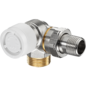 Oventrop Série AV 9 vanne thermostatique 1183446 G 3/4 AGxR 2000 / 2, angle / coin, gauche, laiton nickelé