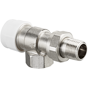 Oventrop series AV 9 return thermostatic valve 1183793 DN 10, axial, nickel-plated brass, stepless presetting