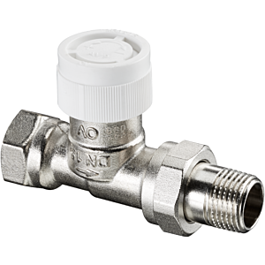 Oventrop series AV 9 thermostatic valve 1183808 DN 25, straight, nickel-plated brass