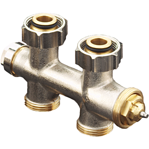 Oventrop Multiblock T Anschlussarmatur 1184023 G 3/4 ÜMxG 3/4 AG, Ein-/Zweirohrarmatur, Durchgang