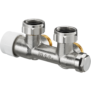 Oventrop Multiblock T Anschlussblock 1184034 für 1 und 2 Rohr,Messing, Eckform