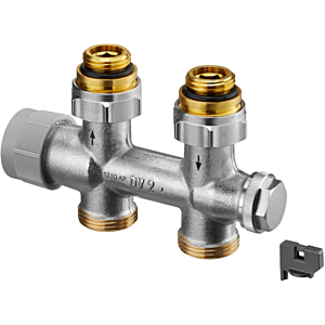 Oventrop Raccord de raccordement Multiblock TQ 1184073 raccord 2 tubes, passage, pour Radiateurs G 2000 / 2 IG