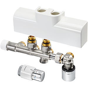 Oventrop Multiblock T-RTL Anschlussset 1184188 weiß, für Multiblock T-RTL/Uni SH, Eckform