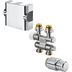 Oventrop connection set 1184235 swiveling, chrome-plated, for Multiblock TFU / Uni SH