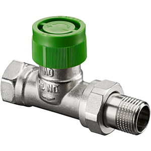 Oventrop Baureihe AZ V Thermostatventil 1187608 DN 25, Durchgang, stufenlose Voreinstellung, Messing vernickelt