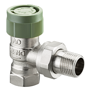 vanne thermostatique série Oventrop ADV 9 1188364 laiton nickelé, DN 15, Rp 2000 / 2xR 2000 / 2, d&#39;angle