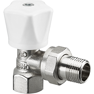 Oventrop HR series manual regulating valve 1190503 3/8 &quot;, corner, nickel-plated brass