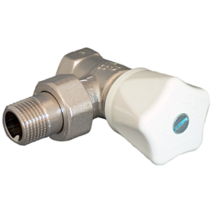 Oventrop Baureihe HR Handregulierventil 1190506 3/4", Eck, Messing vernickelt