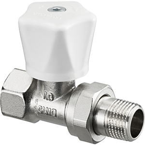 Oventrop Baureihe HR Handregulierventil 1190603 Messing vernickelt, 3/8", Durchgang, ohne Voreinstellung