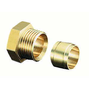 Oventrop Ofix-Oil Klemmringverschraubung 2127050 6mm, 2-fach, für Zweistrangfilter