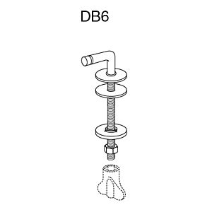 Pressalit Inox fixe DB6999 Inox , pour WC siège Plan , montage par le bas