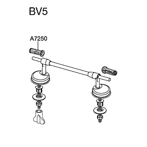 Pressalit Universal-Spezialscharnier BV5999 Edelstahl, für WC-Sitz 2000/Projecta, Montage von unten