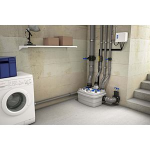 SFA lifting station SaniCubic 2 Classic 0038WPNML grey, with cable alarm system